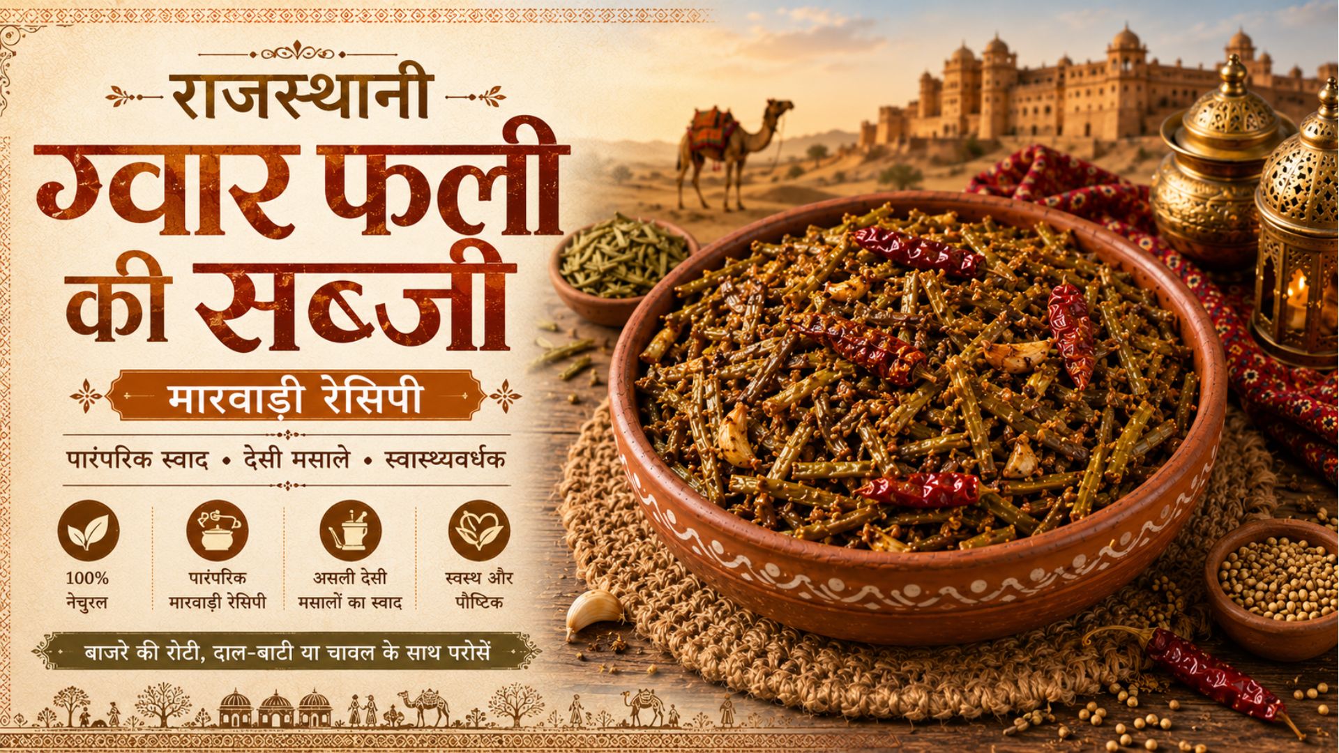 Rajasthani Gwar Fali Recipe